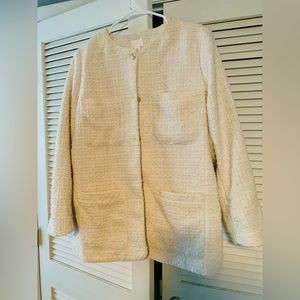 H&M XL Cream Tweed Jacket